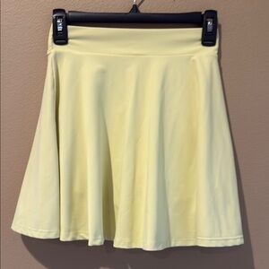 NWOT Fabletics Yellow Mini Skater Skirt